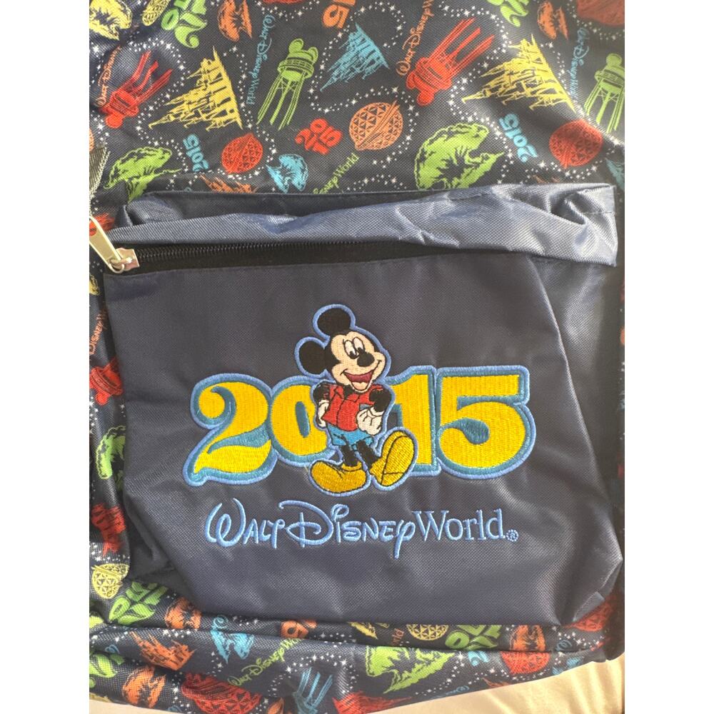 Walt Disney World 2015 Mickey Mouse Backpack Blue Multicolor Disney Parks